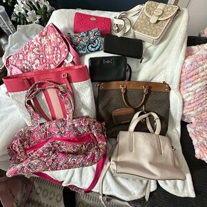 Coach Brown and Tan Signature Tote